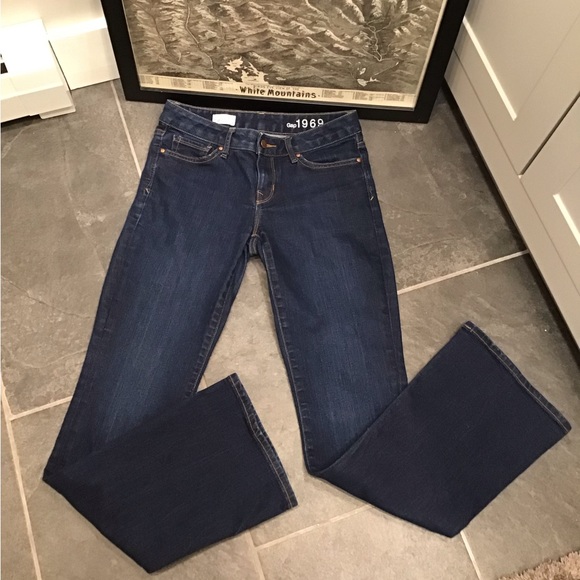 GAP Denim - Women's Boot Cut Jeans - Dark Blue